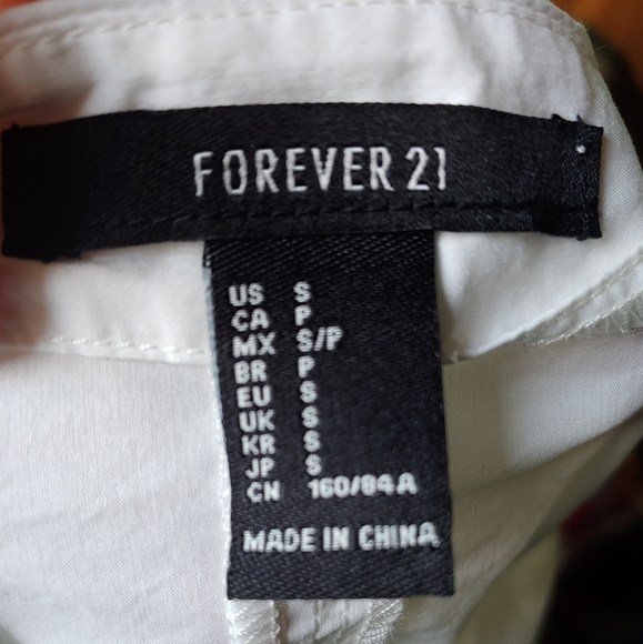 Forever 21 white linen crop top - Picture 8 of 8